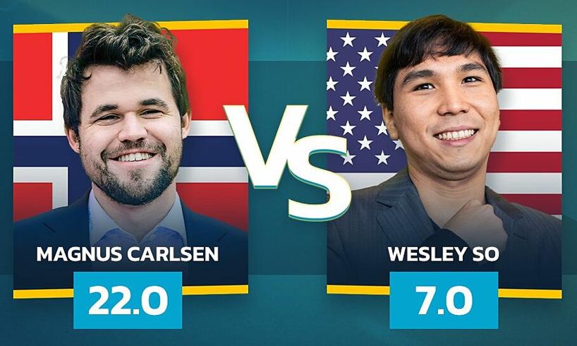 Carlsen thắng áp đảo kỳ thủ Top 10 thế giới