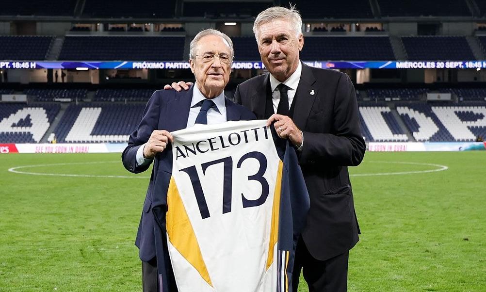 Ancelotti vượt thành tích của Zidane tại Real